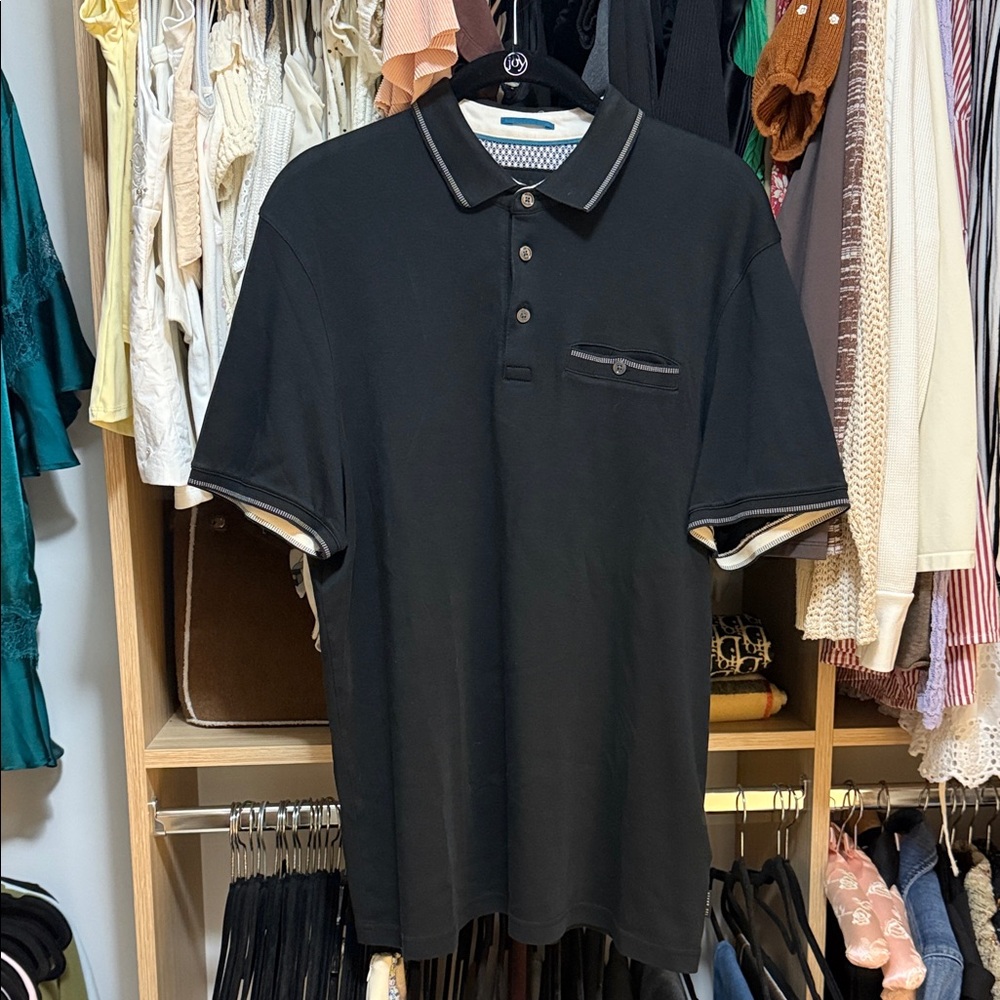 Men’s Ted Baker Short Sleeve Collared black Shirt size 4